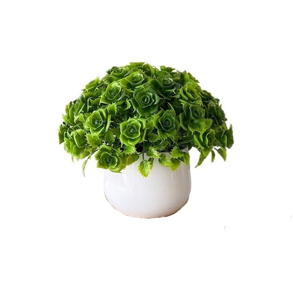 Kx9Lb8d Faux floor plant Mini Fake Plants for Home Decor Faux Decorative Grass Plant with White Pot Artificial Potted
