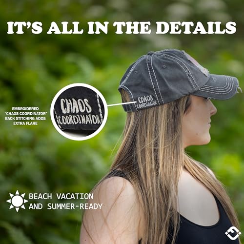 Image of Funky Junque Womens Baseball Cap Distressed Vintage Unconstructed Embroidered Dad Hat