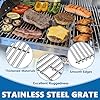SafBbcue 97888 Grill Grates for Monument Grill 24633 13892 17842 24367 35633 41847NG Grill Replacement Parts, Stainless Steel Cooking Grids for Monument 35633R 35633B D405 D425 4-Burner Accessories