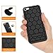 Fintie Silicone Case for iPod Touch 7 iPod Touch 6 iPod Touch 5 - (Honey Comb Series) Impact Shockproof Anti Slip Soft Protective Cover for iPod Touch 7th 6th 5th, Black