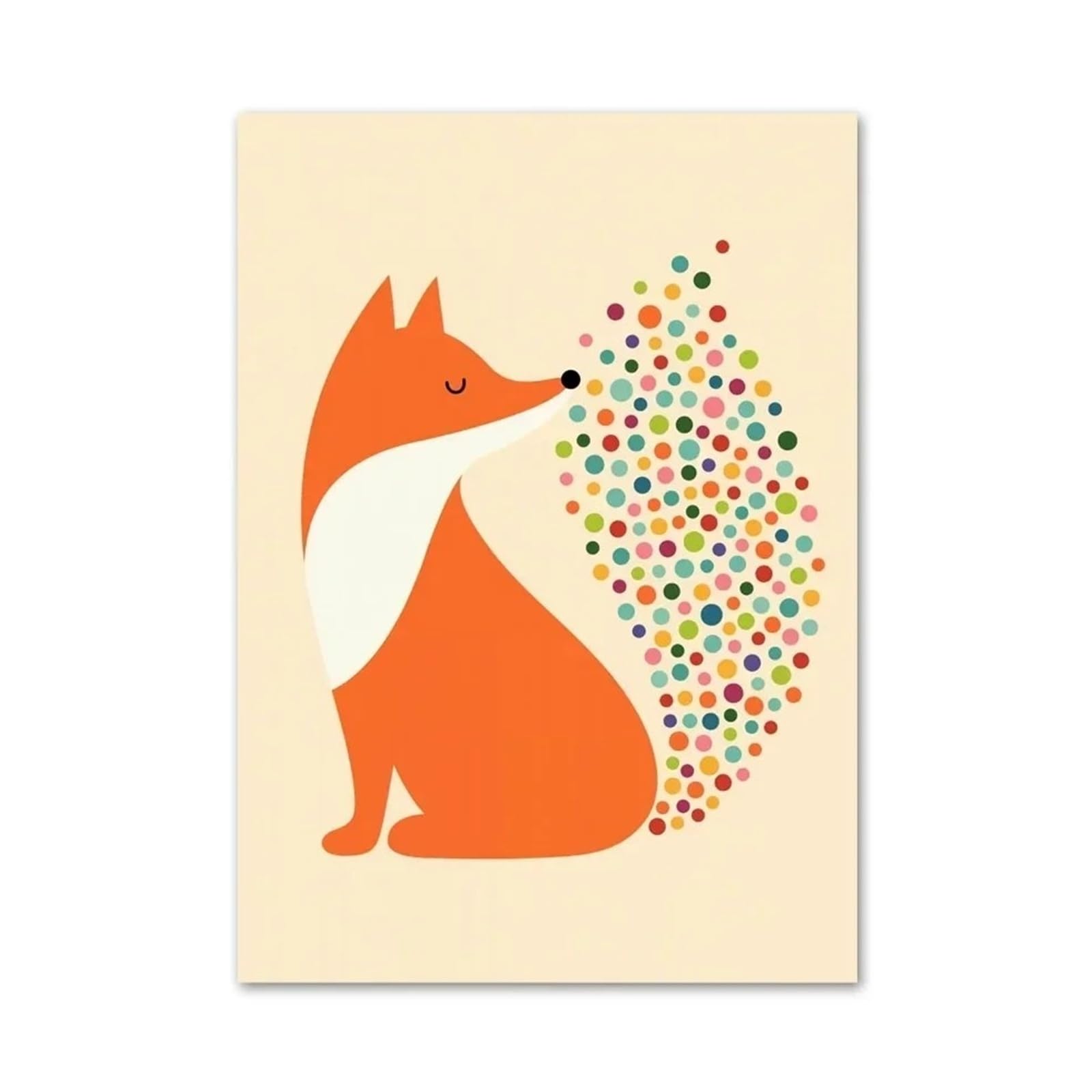 BYAMBD Aesthetic Pictures Cute Koala Sloth Fox Elephant Raccoon Wall Art Canvas Painting Nordic Posters And Prints Cartoon Wall Pictures Kids Room Decor