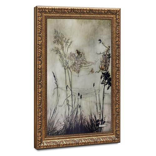 Toile Arthur Rackham de qualité supérieure, cadre à suspendre élégant pour une déco raffinée