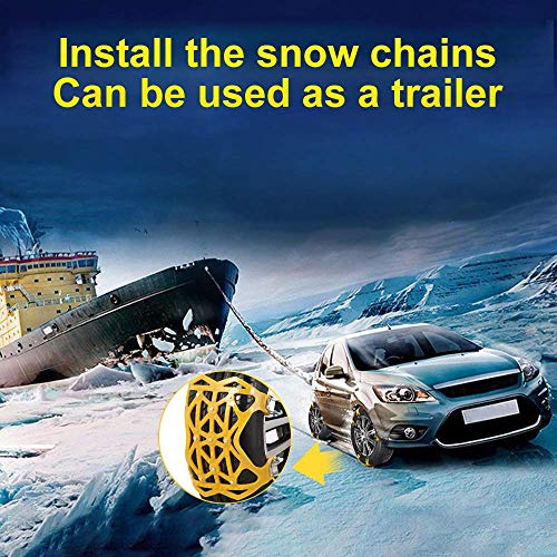 UPEOR Snow Tire Chains Emergency Car Adjustable Anti Slip Tire Chain for SUV/Truck/Cars Snow Tire Cable Car Chains 165-275mm/6.4-10.9''