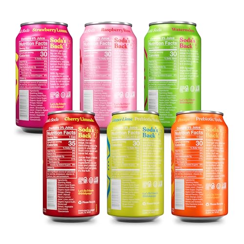Poppi Prebiotic Soda, Sparkling Water & Fruit Juice, Fun Favorites, 12 Oz, 12 Pack