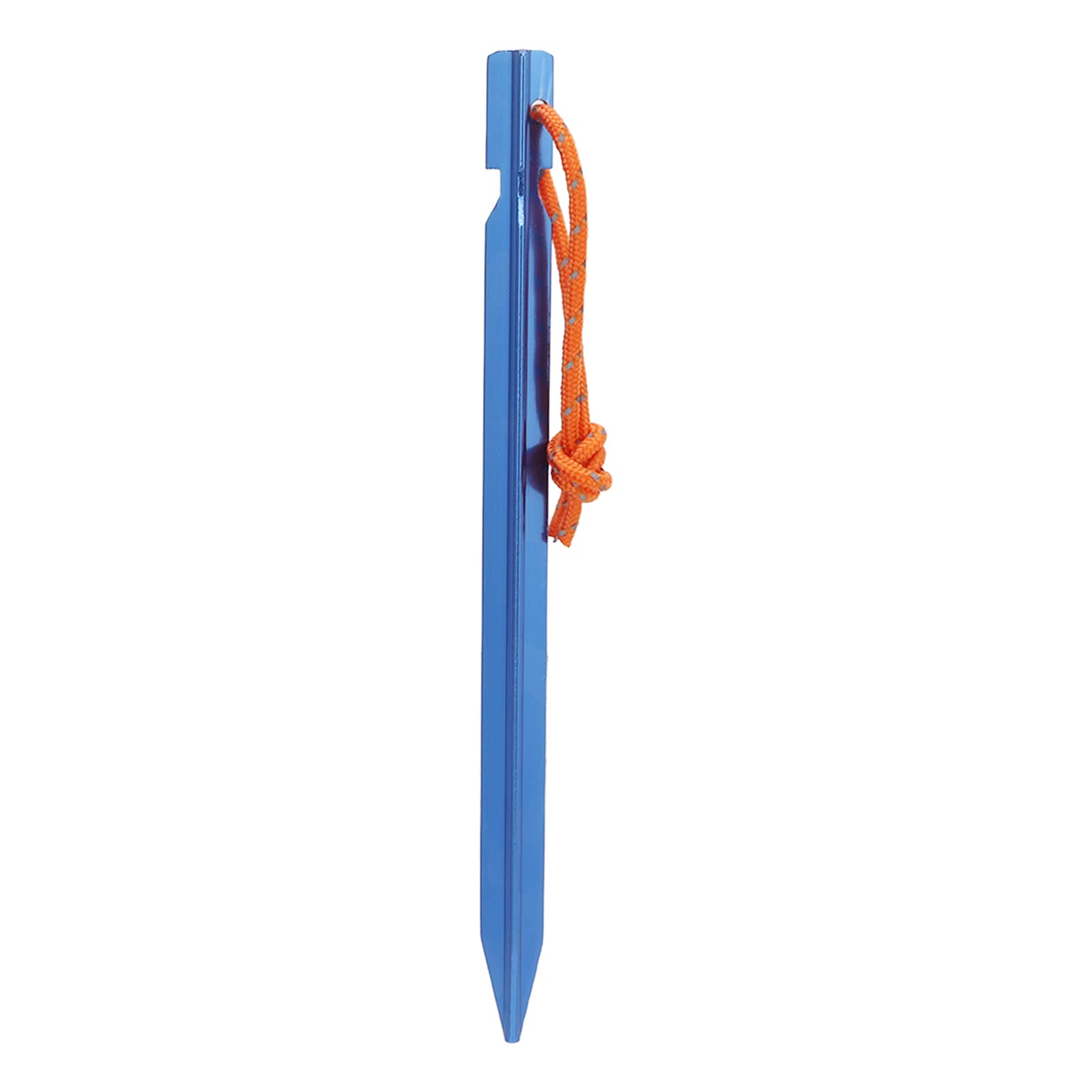 Picchetti per tende a forma di V, robusti, in lega di alluminio, picchetti da campeggio, picchetti per tende ultraleggeri lunghi 18 cm con corde per accessori per tende da campeggi (Blu)