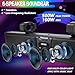 Afurkuot UTV Sound Bar Waterproof Bluetooth Music Sync Multicolor, 26-Inch Golf Car Sound Bar with 6-Speaker Back Light Strip, ATV Soundbar for UTV ATV Golf Cart w/1.75”-2.25” Roll Bar