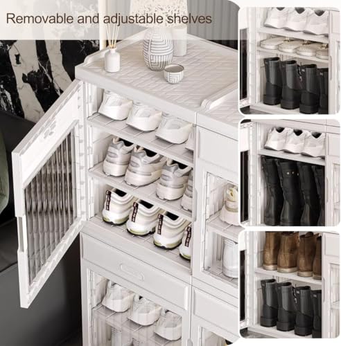 Image of HIWARE Premium Modular Wardrobe for Bedroom, Kids Room and Home | Spacious Clothes Storage Cabinet with Drawers and Shelves | Modern Stylish Design, Heavy Duty, Multiuse Organizer -GTX-White