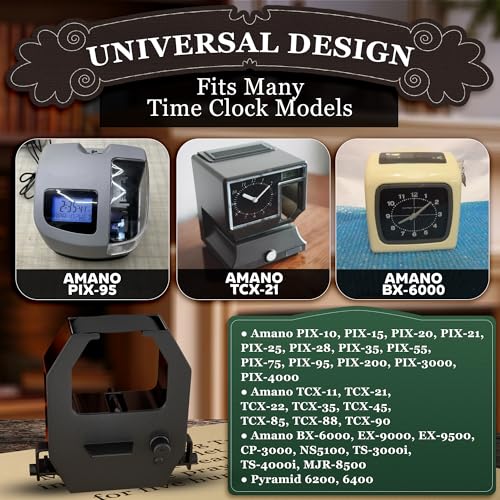 2 Cintas de Repuesto para Reloj Checador Amano - Negro miniatura 6