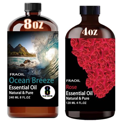 Aceites esenciales Ocean Breeze y Rosa 8oz y 4oz
