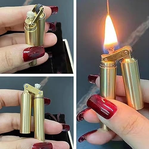 Encendedor de kerosene de cobre estilo vintage miniatura 4