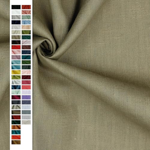 Leinenstoff Meterware 100% Naturleinen in 40 Farben, 140 cm Breite