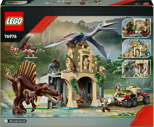 Jurassic World Missione Aerea con Spinosauro e Quetzalcoatlus - Include 2 Dinosauri Giocattolo, un Elicottero, un Camion e 4 Minifigure - Regalo per Bambini e Bambine da 8 Anni in su - 76976 - Lego - Immagine 10