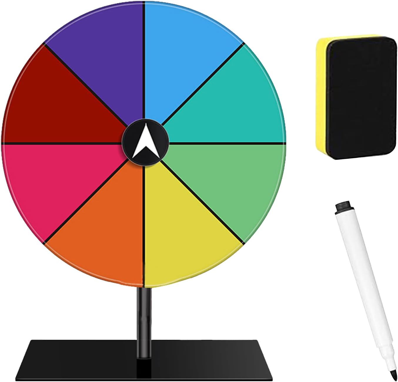 Xumann 8 Slots Spinning Wheel for Prizes with Stand, Spin the Wheel of Fortune for Carnival, Trade Show, Spinning Game Party Pub