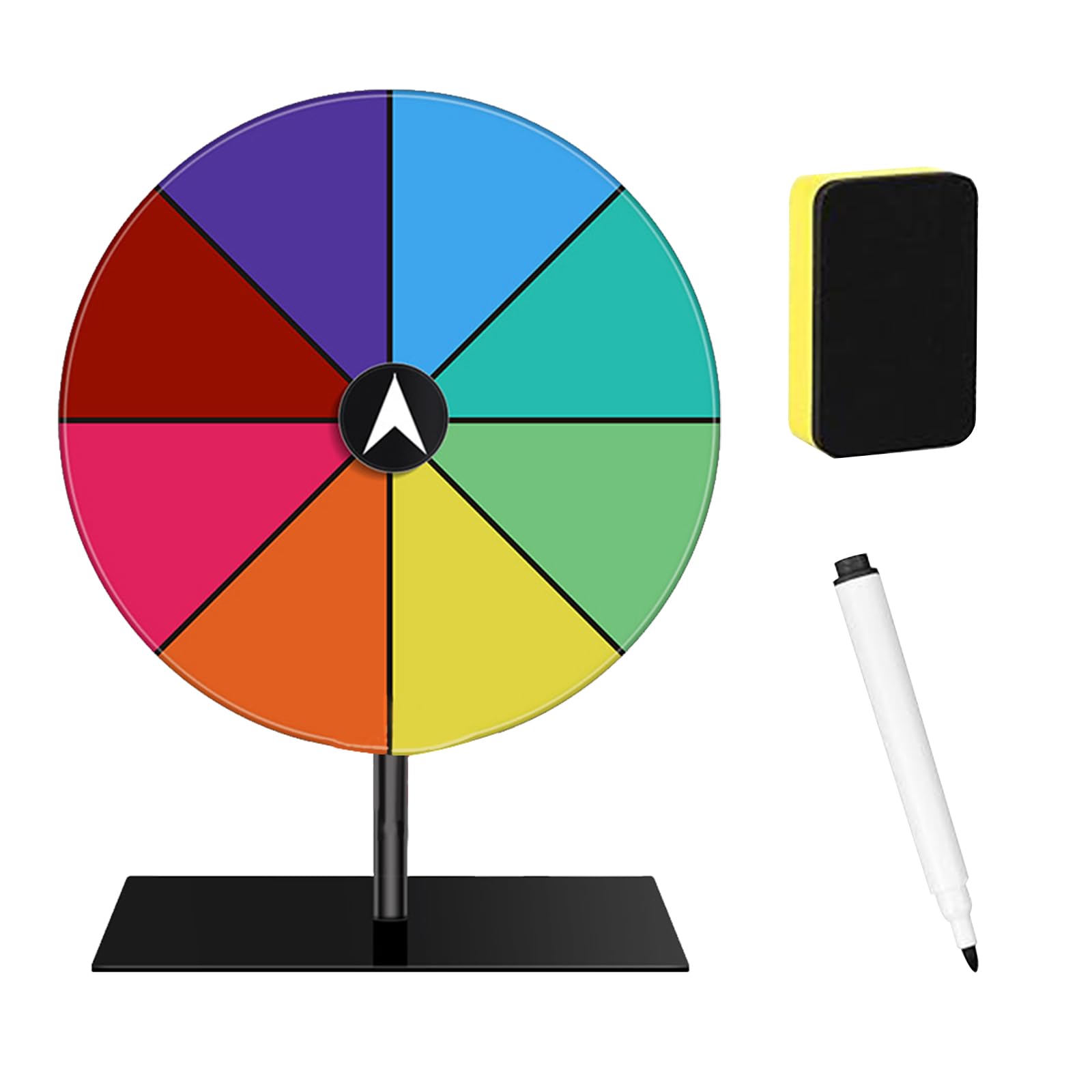Xumann 8 Slots Spinning Wheel for Prizes with Stand, Spin the Wheel of Fortune for Carnival, Trade Show, Spinning Game Party Pub