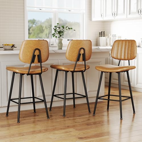 Raynesys 24-Inch Leather Bar Stools