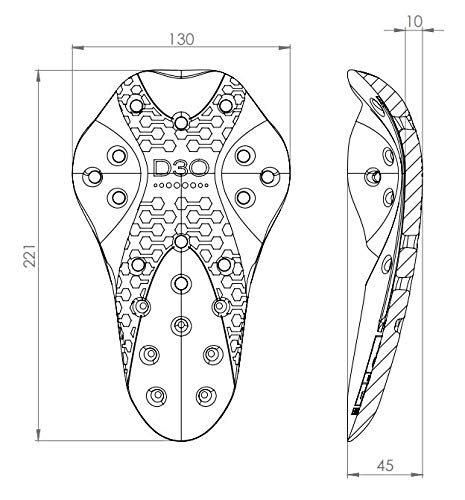 D3O Evo X Elbow Armor Protector Inserts for Motorcycle Jackets [Pair] (CE Level 1)