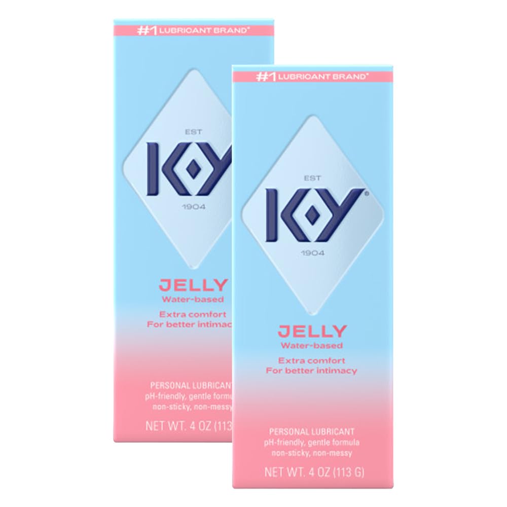 Jelly Classic Water-Based Body Friendly Formula 4 Fl Oz. Personal Lubricant for Wetter Sex for Men, Women and Couples & Safe to Use with Latex Condoms (2 Pack)