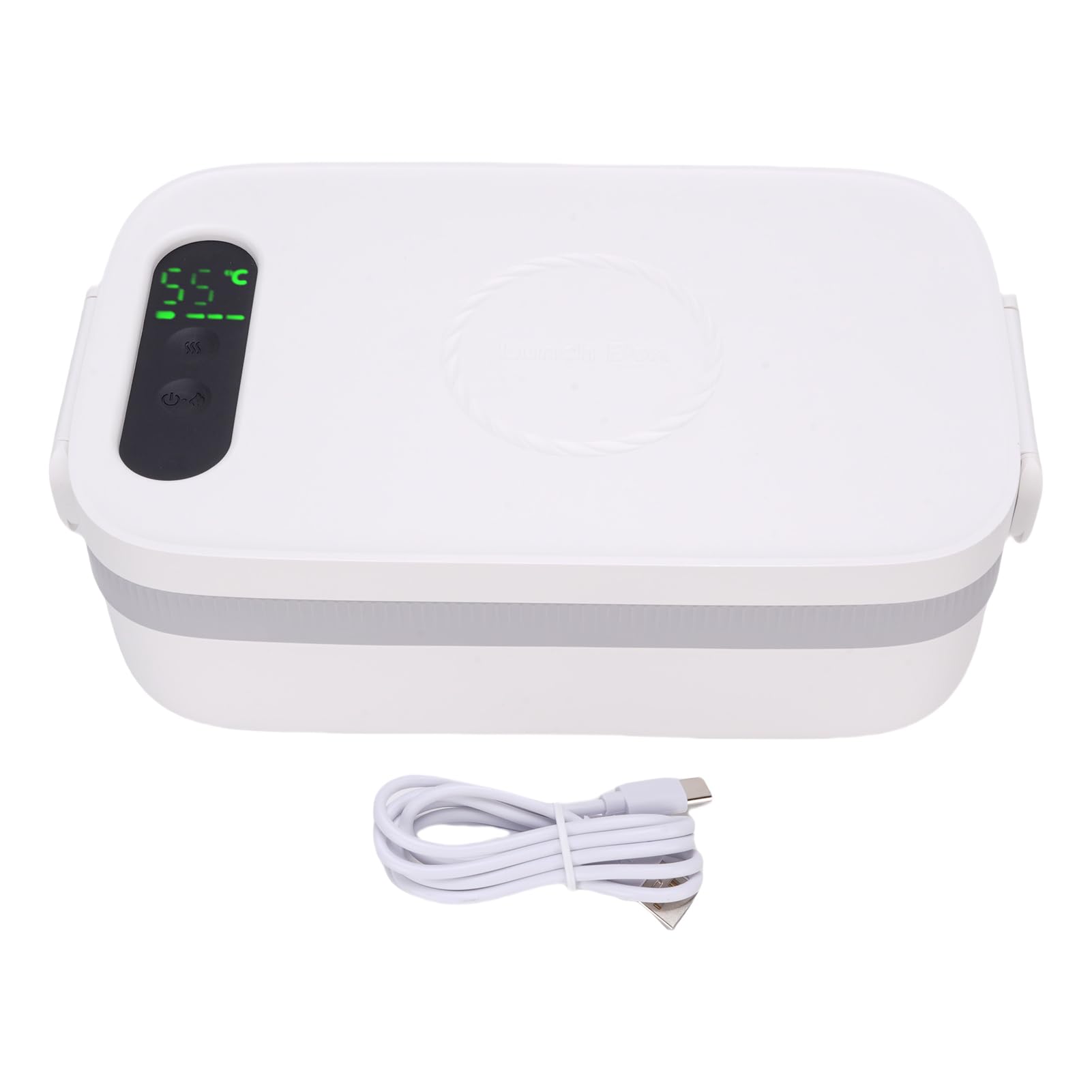 Topiky Lonchera Eléctrica Inalámbrica, Batería de Lonchera Auto Calefacción Alimentada con Calefacción Automática, con Recargable para Hombres, Calentador de Alimentos Portátiles para el Trabajo del