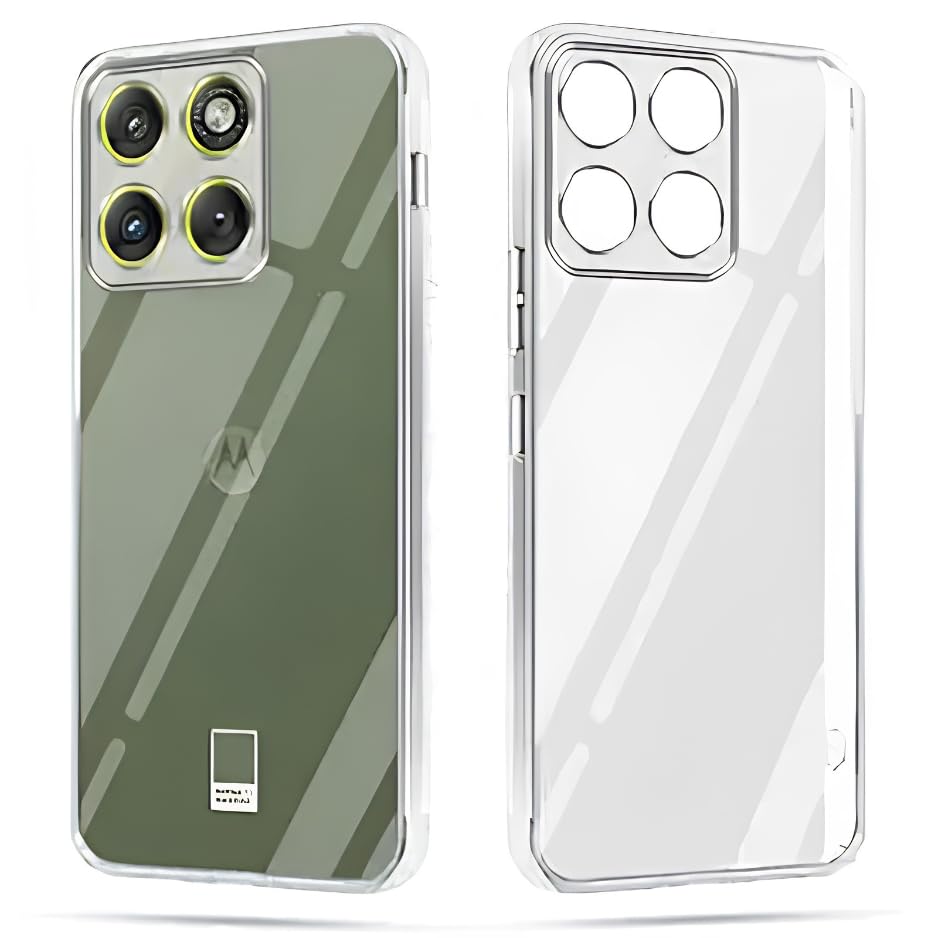 Image of Lifetime Anti-Yellow Clear Back Cover Case for Motorola Edge 70 5G (Sleek Crystal Hard Back | Shockproof Protection with Camera Protection)