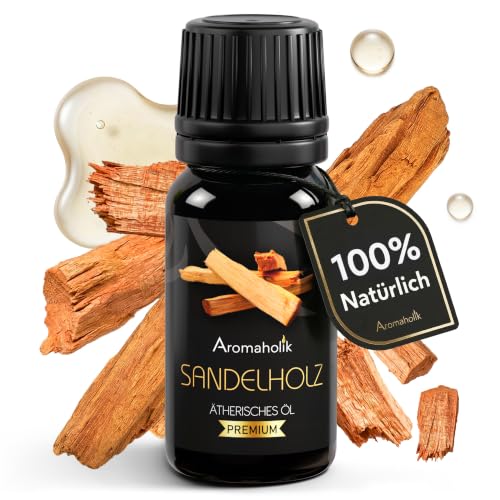 Sandelholzöl BIO 10 ml 100% ätherisches Öl aus Indien für Diffuser Saunaaufguss & Aromatherapie Zertifiziertes Öl für Sauna & Massage