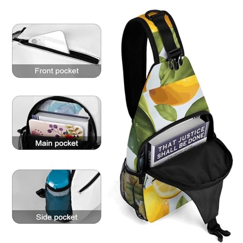 Bolso bandolera amarillo para hombro y pecho miniatura 4