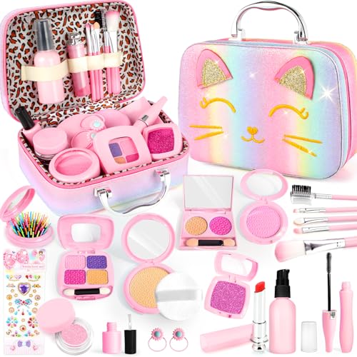 Pretend Fake Makeup Kit for Little Girls Toddlers 3-5 5-8