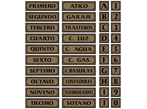 Super Letra Xxx51447 - Placa Señal Adh 290X080Mm Segundo Alu Oro Superl.