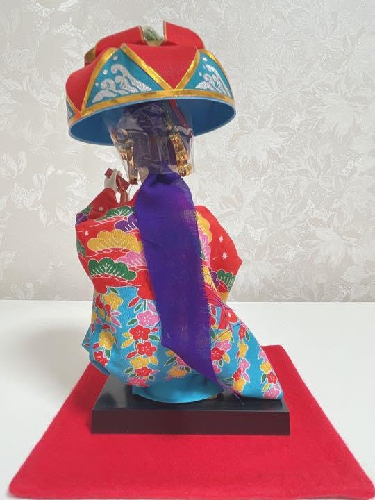 Amazon | 沖縄 琉球人形 インテリア 沖縄土産 置物 琉球舞踊 花笠 美人