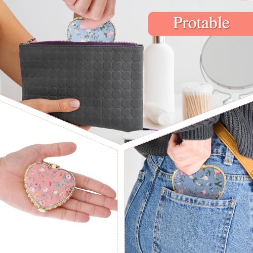 YUXIANLB 2 espejos compactos de maquillaje para bolso miniatura 5