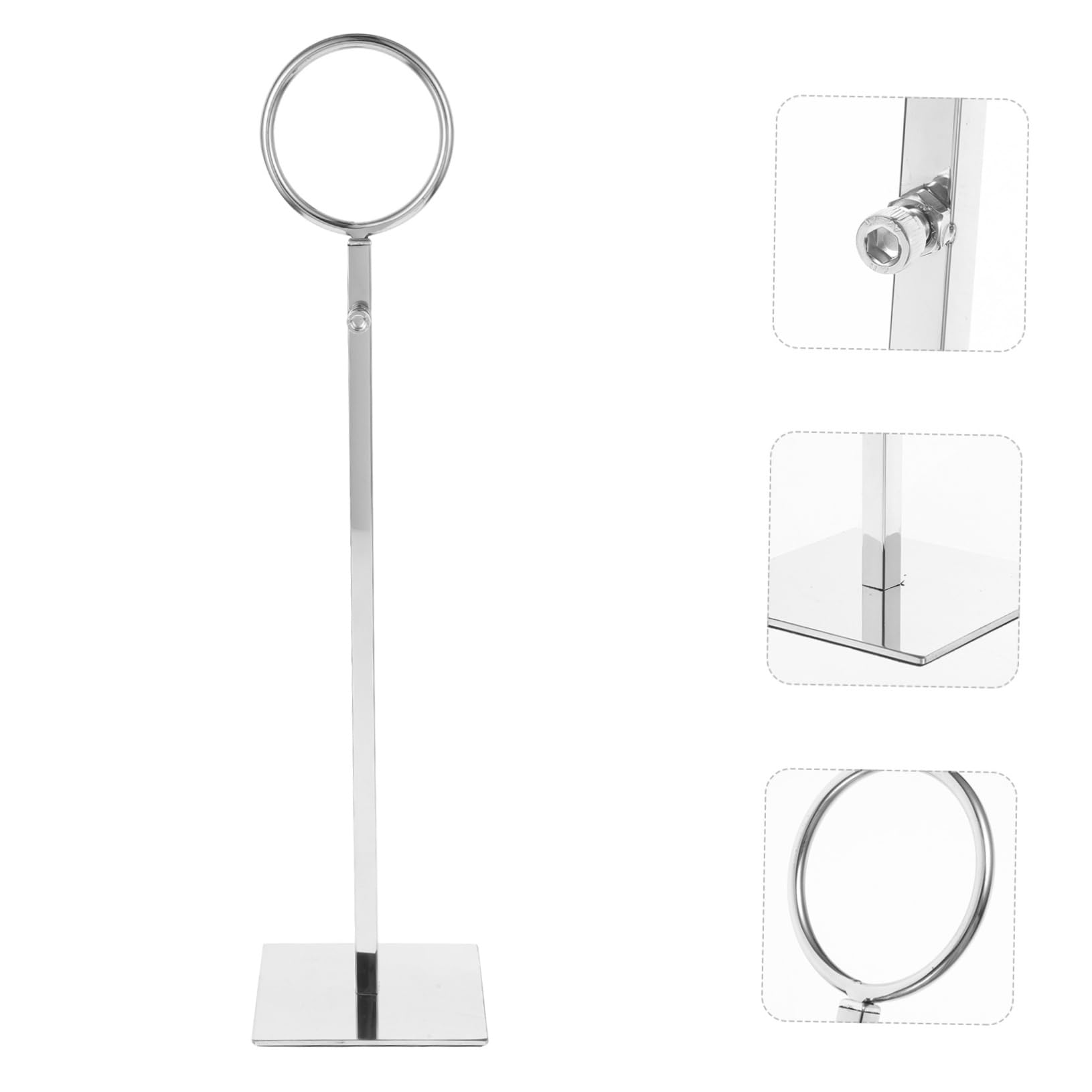 Amosfun Expositor para Bufandas y Corbatas de Hierro Plata Estructura Resistente y Altura Ajustable para Maximizar Espacio en Closet