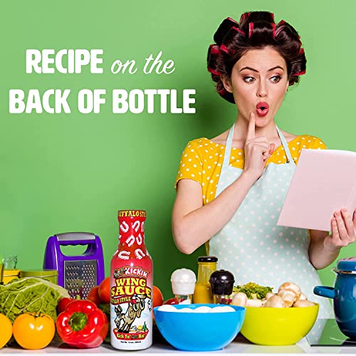 Kickin’ Buffalo Wing Sauce - 13 Oz – Try If You Dare! – Perfect Gourmet Gift For The Wing Sauce Fan #TOP6