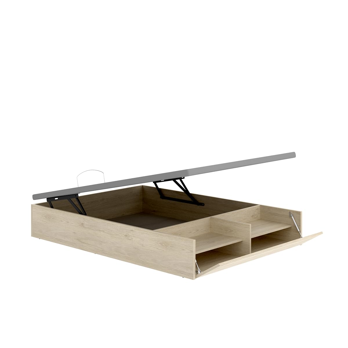 DEKIT Grupo RIMOBEL - LAN CANAPE Recto con Zapatero Cama 135- Natural -32x134x190cm
