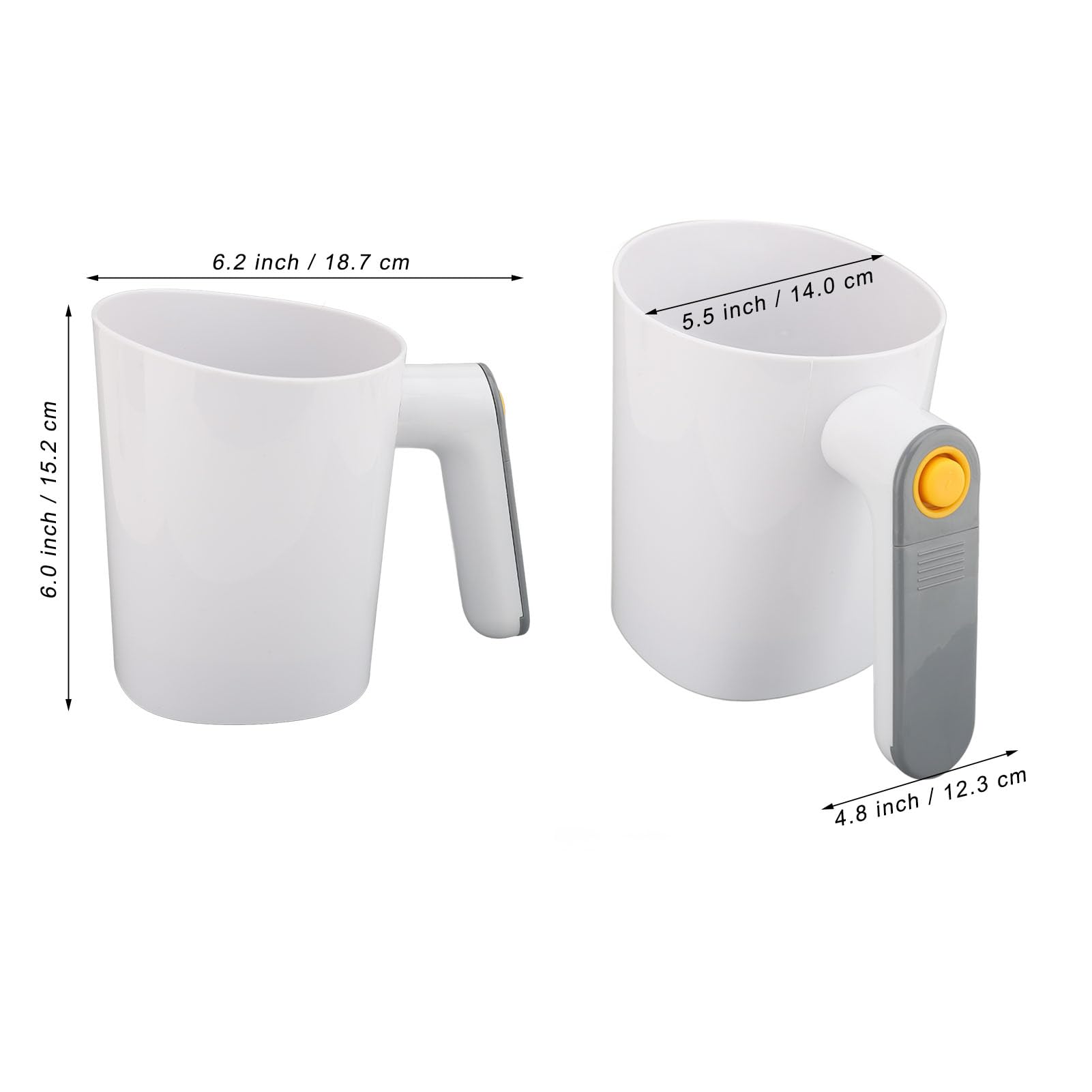 4 Cup Capacity Electric Flour Sieve, 304 Stainless Steel Mesh Shaker Battery Powered One Handed Operation Cup Shape Powder Shaker Strainer Fast Sifting for Baking Needs