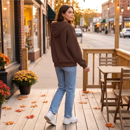 Elneeya Womens Zip Up Hoodies Vintage Travel Running Oversized Sweatshirt - image 7