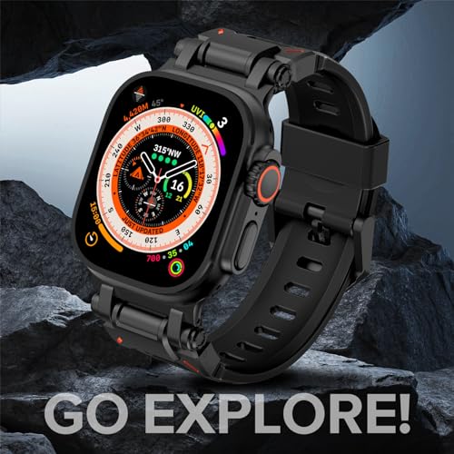 Image of KADES Rugged TPU Sport Band for Apple Watch Ultra 3 /2 /1 49mm, Metal Connectors for Apple Watch Series 11 /10 /SE3 46mm Series 9 /8 /SE2 /7 /6 /SE /5 /4 /3 /2 /1 45mm /44mm /42mm