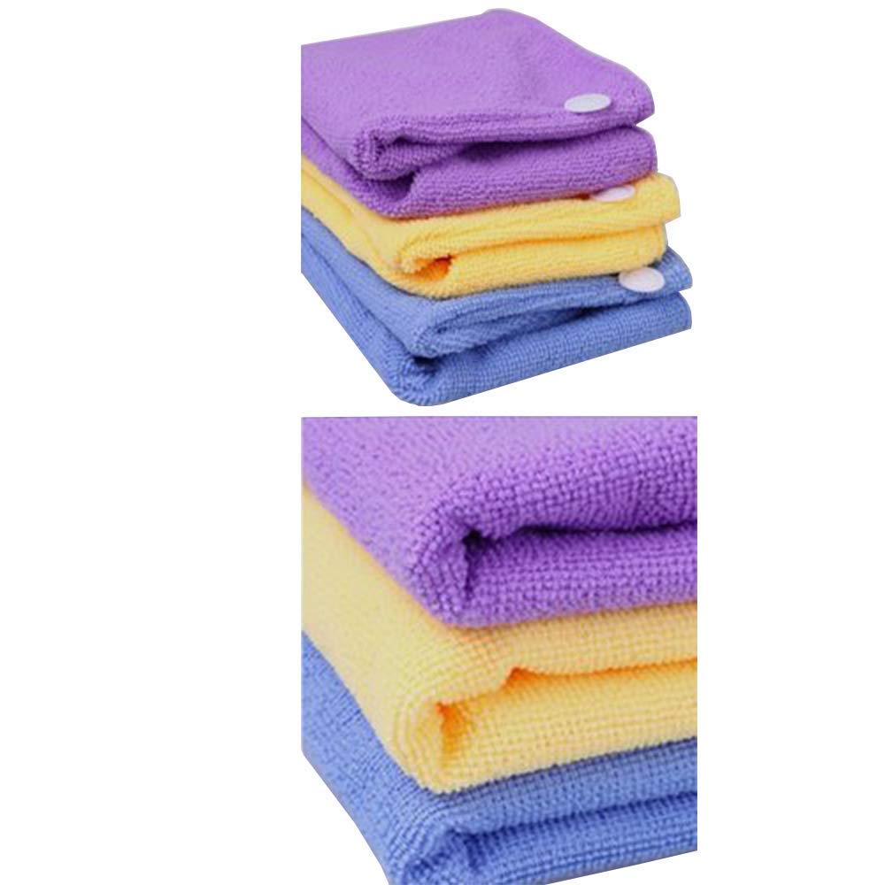 RRJ Magic Women's Super Absorbent Quick-Drying Microfiber Hair Warp (Multicolour) - Pack of 2 3