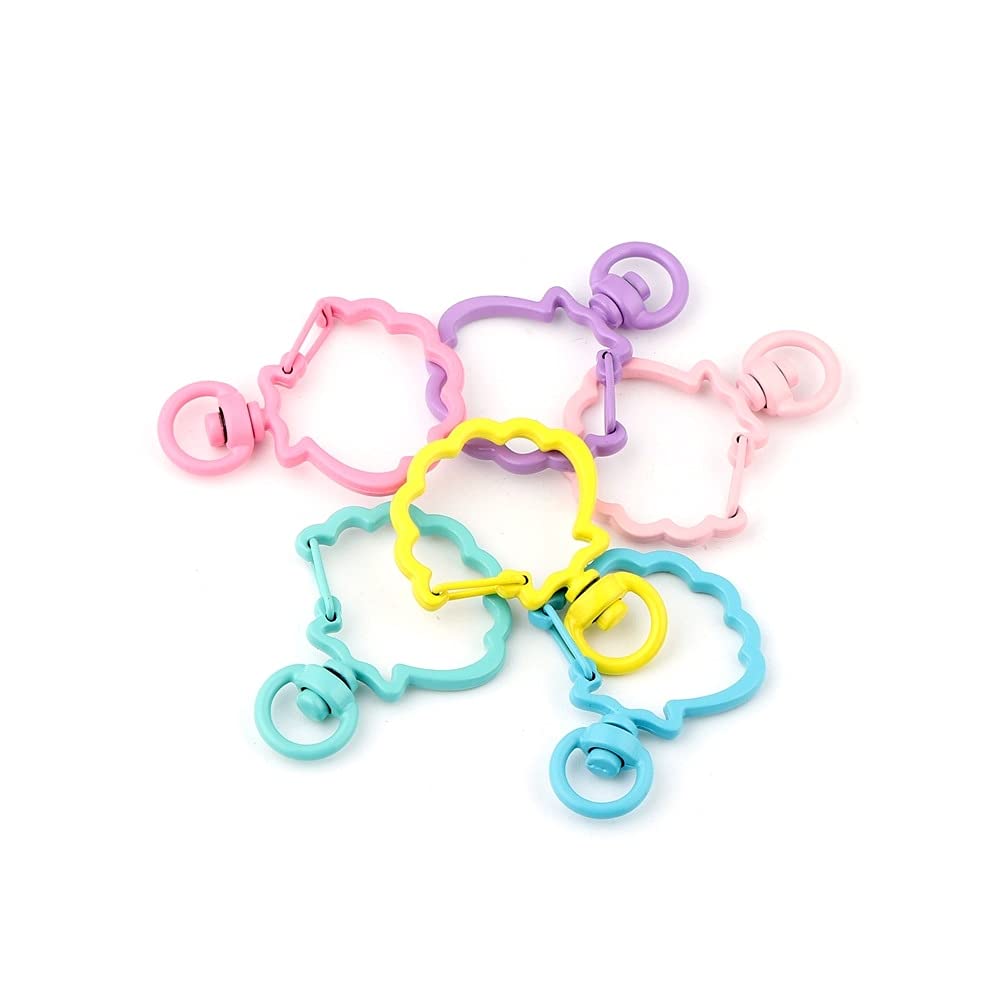 10/20pcs Ganci Portachiavi Colorati con Portachiavi, Fermagli Artiglio di Aragosta Girevoli in Metallo, per Cordino con Clip Portachiavi, Creazione di Gioielli, Artigianato (Colore : Orange, Taglia