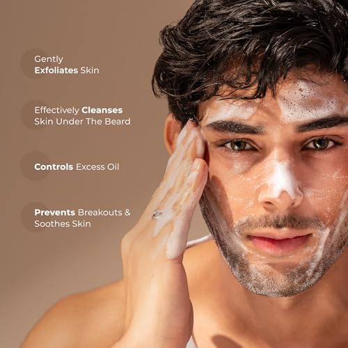 Image of Naturali Clarifying Foaming Face Wash | With Willow Bark, Green Tea & Glycolic Acid | Cleanses Skin Under The Beard | Gently Exfoliates | Removes & Controls Excess Oil | 100ml
