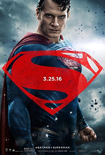 BATMAN V SUPERMAN DAWN OF JUSTICE Original Movie Poster 27x40 - DS - VERSION C - SUPERMAN - HENRY CAVILL