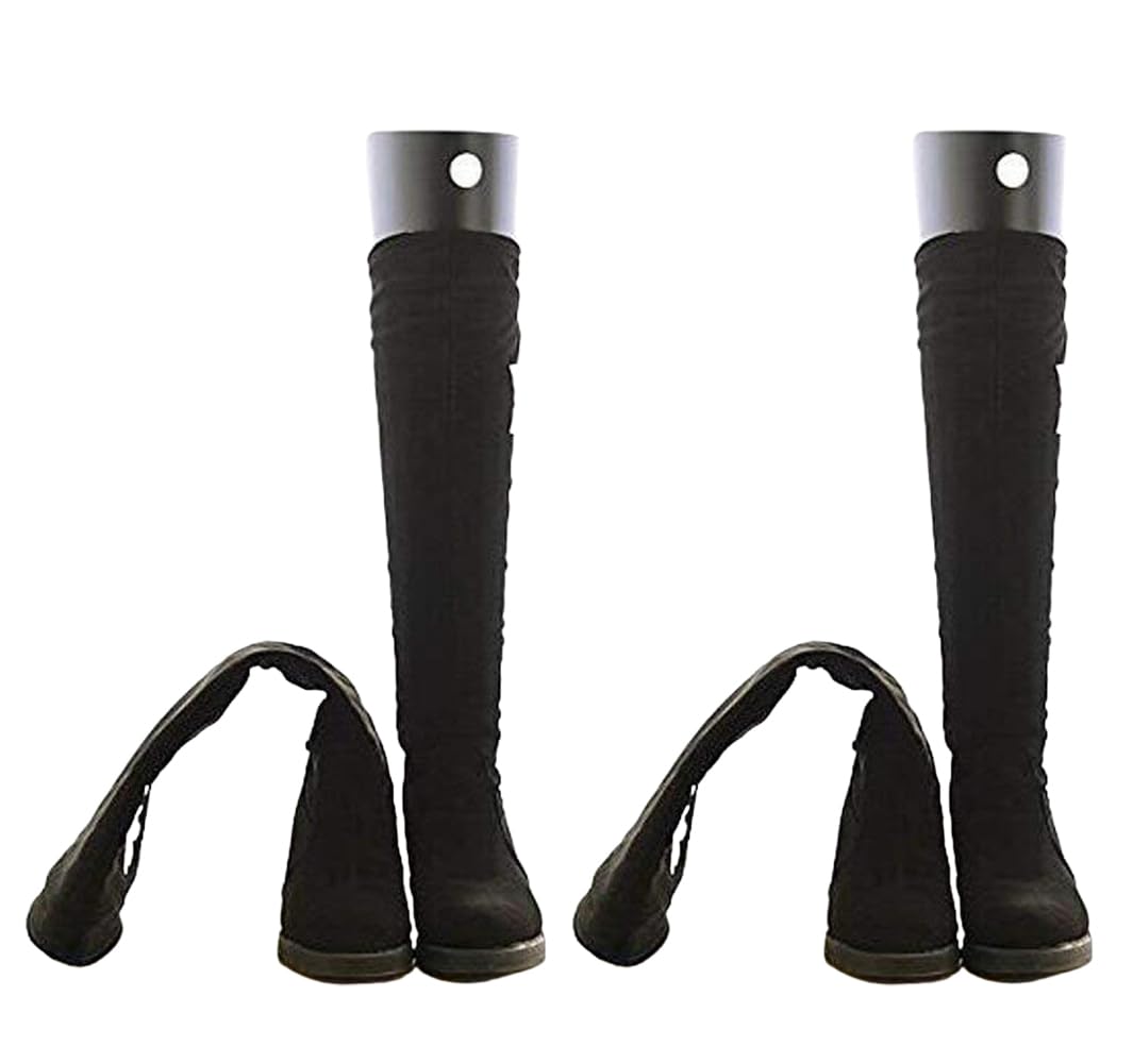 SYBL Boot Shaper Inserts (2 Pairs, 4 Sheets) for Tall Boots, 14" Thick Shoe Tree Holders for Men & Women, Black