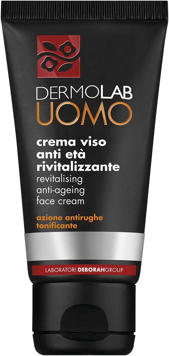 Uomo Revitaliserende anti-aging gezichtscrème met aloë vera en hyaluronzuur, versterkende en regenererende werking, werkt huidveroudering tegen huidveroudering, dermatologisch getest, 50 ml