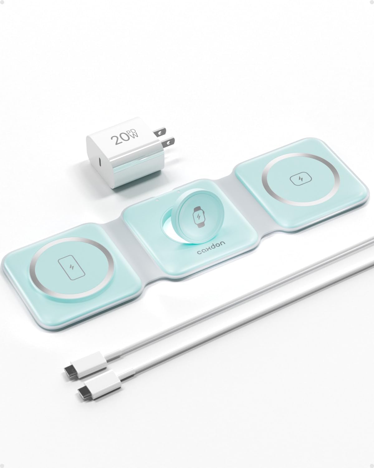3-in-1-Wireless-Charger-for-Magsafe-for iPhone 16, Apple Watch S10, AirPods 4, Foldable-Travel-Charging-Station with Evolved Pro Magnetic Pad, Portable Essentials (Misty Blue) 3-in-1-Wireless-Charger-for-Magsafe-for iPhone 16, Apple Watch S10, AirPods 4, Foldable-Travel-Charging-Station with Evolved Pro Magnetic Pad, Portable Essentials (Misty Blue)