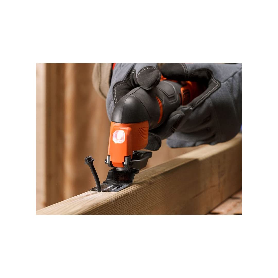 Black+Decker Outil Multifonction Oscillatoire 18 V sans Fil - Sciage, Ponçage, Grattage et Meulage - Livré avec Batterie 2 Ah, Chargeur et 20 Accessoires en Coffret BDCOS18D1K-QW