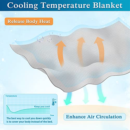 Kpblis Cooling Bamboo Blankets For Hot Sleepers, Lightweight Summer Big Cool Blankets Queen Size, Thin Bamboo Extra Cool Throw Blankets For Hot Flashes (79X91 Inches, Light Grey) #TOP2
