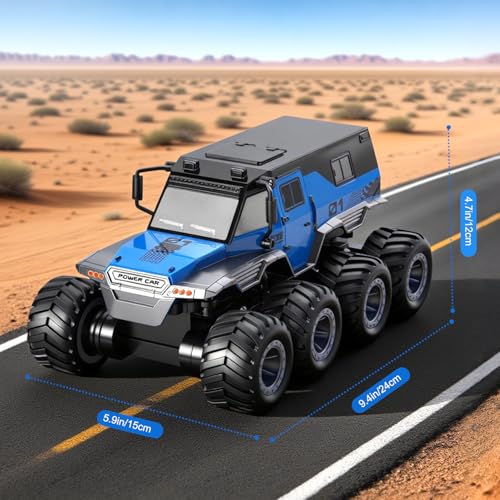 Coche teledirigido Coche RC Juguetes - 8WD RC Car Camión Juguetes Anfibio Off-Road Coche teledirigido 2.4GHz Drift Coche para niños Coches teledirigidos Regalo ideal para cumpleaños, Navidad - imagen 6