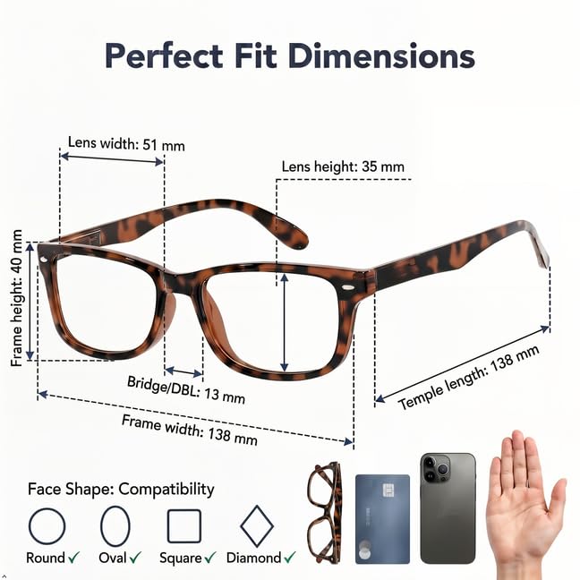 Image of Eyekepper Blue Light Glasses Men Women, Small Tortoise Eyeglasses