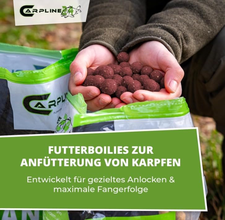 Futterboilies Robin Red/Knoblauch - 10 kg - 16 mm - Karpfenköder zum Angeln, Futterboilies zum Anfüttern von Karpfen, Carp Baits, Angelfutter mit Lockstoff