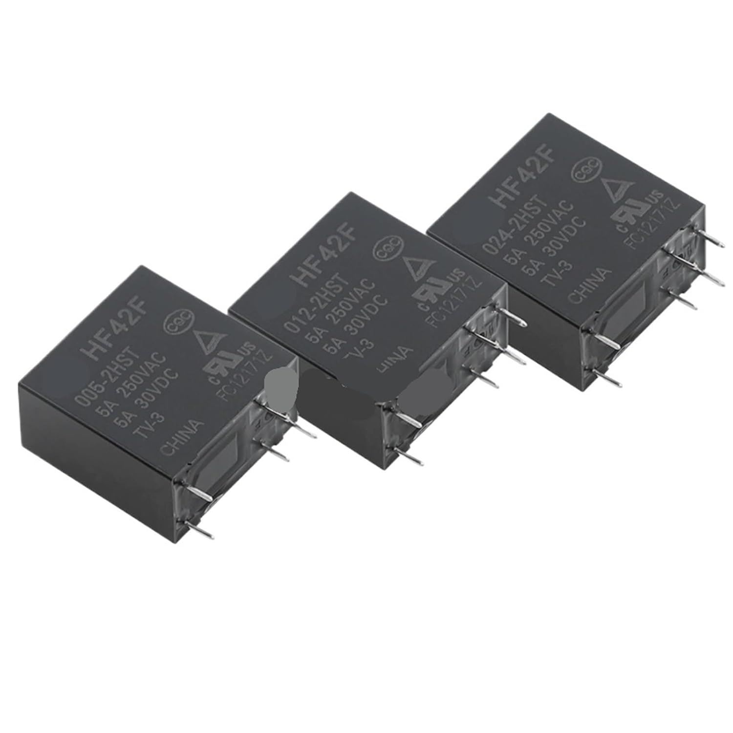 2PCS Relay HF42F-005/012/024-2HS/2HST Two Groups Usually Open 6PIN 5A250V(HF42F-005-2HST)
