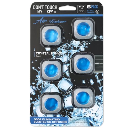 Image of Car Air Freshener Vent Clip 6 Pack 4ml Each Up to 180 Days Long Lasting Scent Odor Eliminator for Women Men(Crystal Ice)