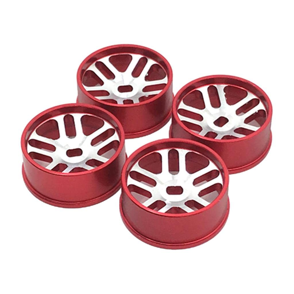 LOOM TREE® 4Pcs Metal Wheel Rim Set Fit for Wltoys K969 K979 K989 1/128 Rc Car Red | 4 Pieces Metal Wheel Rim-image-47